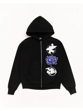 Stüssy x Always Stack Zip Hoodie Black